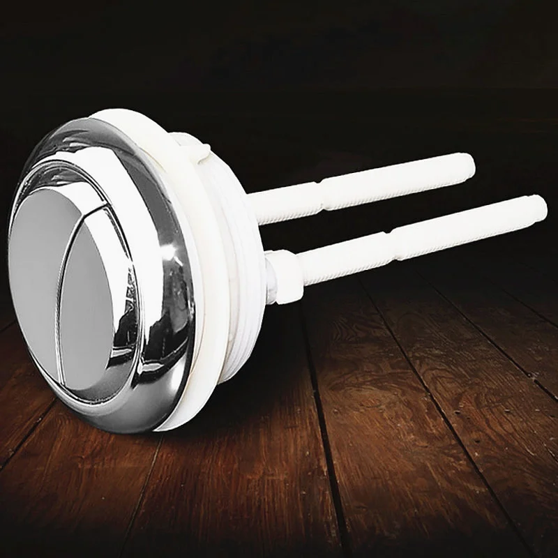 

ABS Plastic Universal Big Round Toilet Water Tank Cover Dual Button Top Diameter 7cm Round Toilet Double Push Button