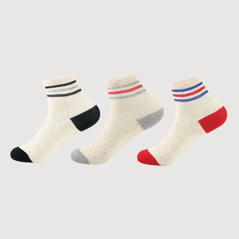 DONG AI 3 pairs combed cotton yarn nylon ammonia straw hand-sewn socks soft sweat-absorbent and breathable medium and high-grade