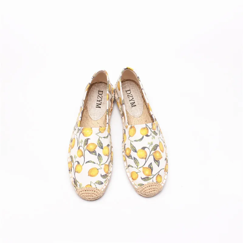 DZYM  Spring Summer Stylish Canvas Espadrilles High Quality Women Flats Wink Tiger Flowers Embroider Chic Zapatos Mujer