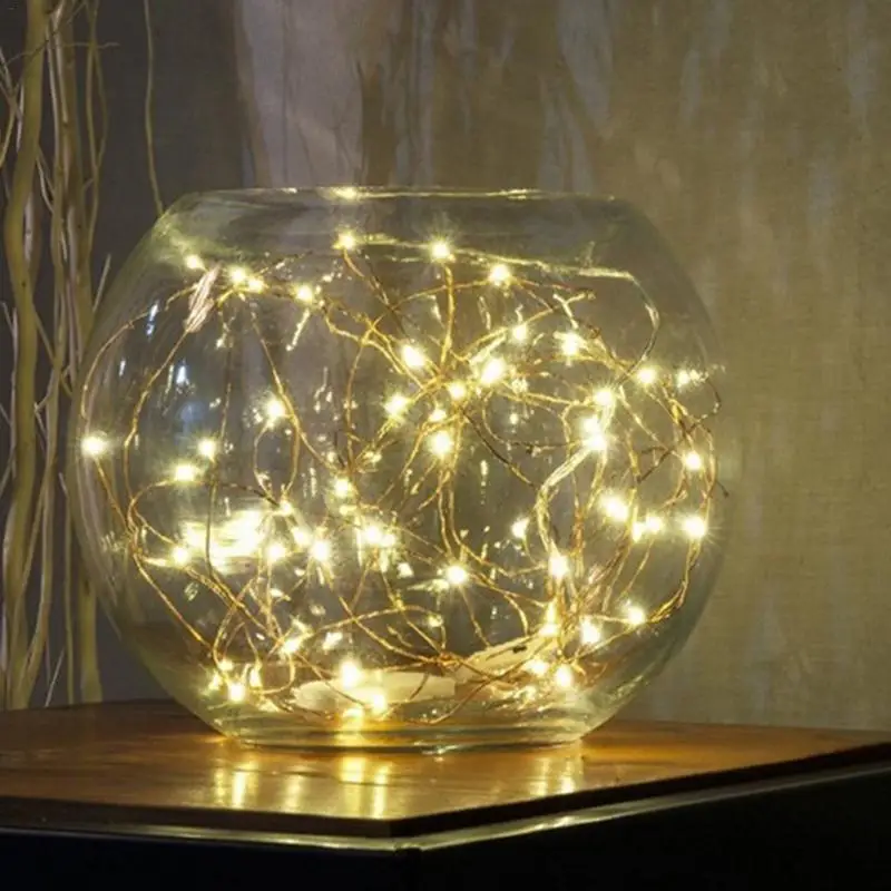 Thuis Partijen Decor LED Multifunctionele Koper String Light Manual USB Connector Snaar Licht Kerst Decoratie