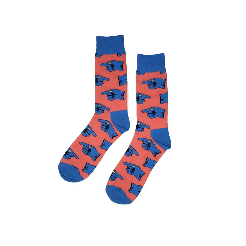 Men Sock Cartoon Flower Leaves Submarine Bird Fashion Harajuku Happy Funny Skate Hip Hop Street Male Casual Cotton Socks Autumn