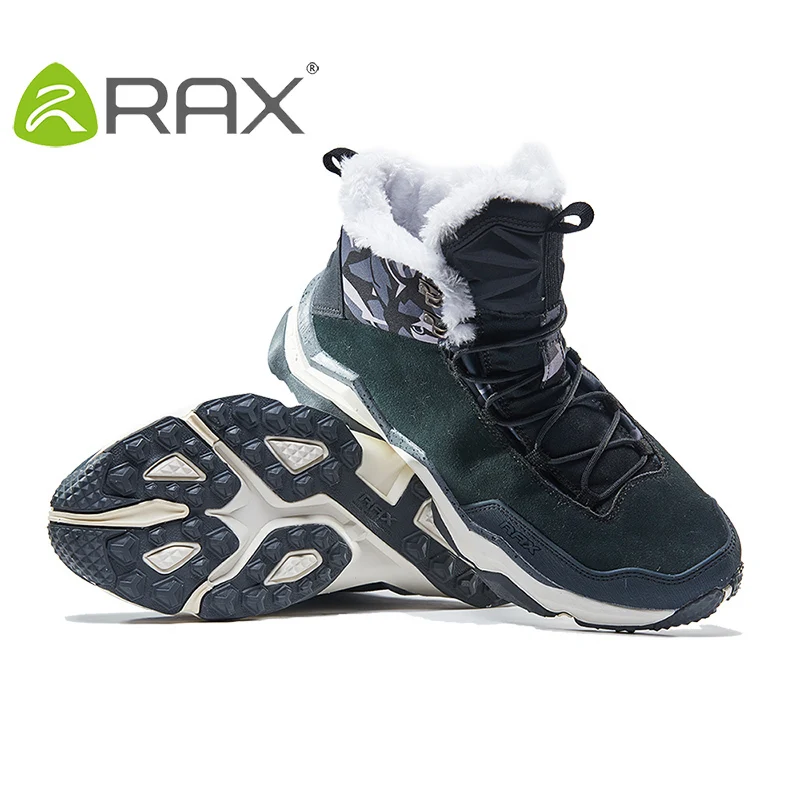 RAX Men Outdoor Snow Boots Waterproof Professional Mountain Shoes Light Trekking boots Winter Warm Tourism Sports Shoes for Men