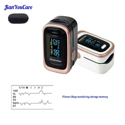 Digital Finger Pulse Fingertip Oled Portable Oximeter SPO2 PR PI 8 hours sleep monitor Blood Oxygen Oximetro De Dedo with case