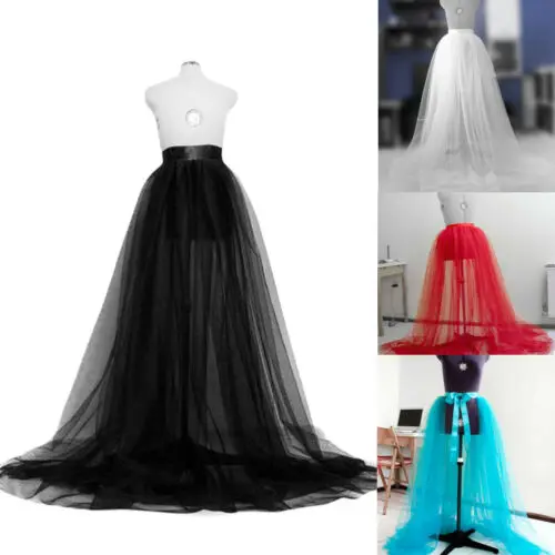 Women Long Maxi Tutu Skirt Princess Ballet Tulle Pleated Skirt Wedding Party Prom Rockabilly Evening Elastic Skirt