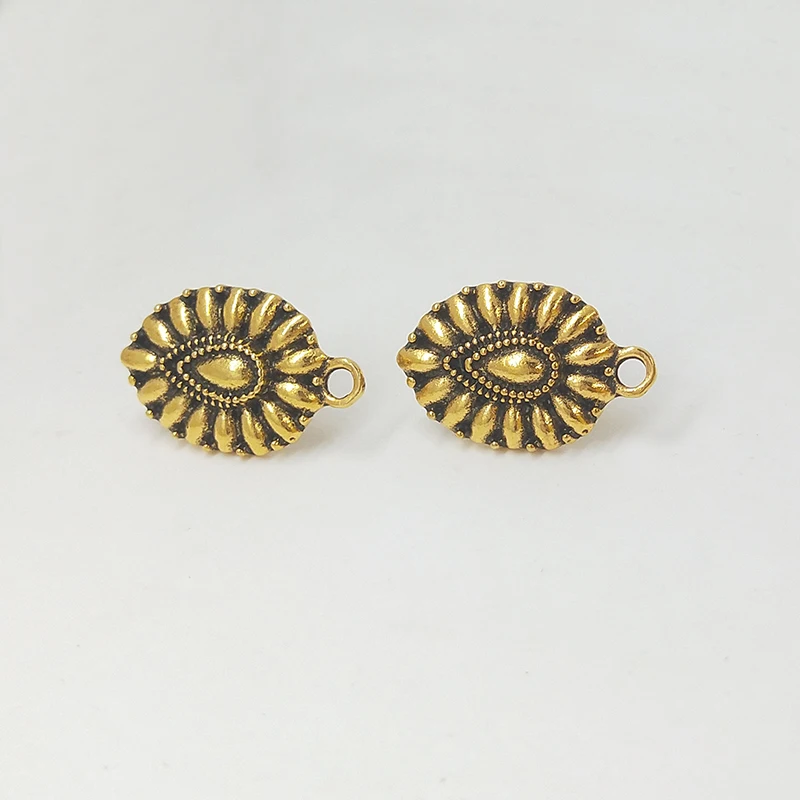 New Fashion 22mm 10pieces/bag Zinc Alloy Gold Water Drop Earring Base Connectors Linkers for DIY Earring Jewelry Accessories