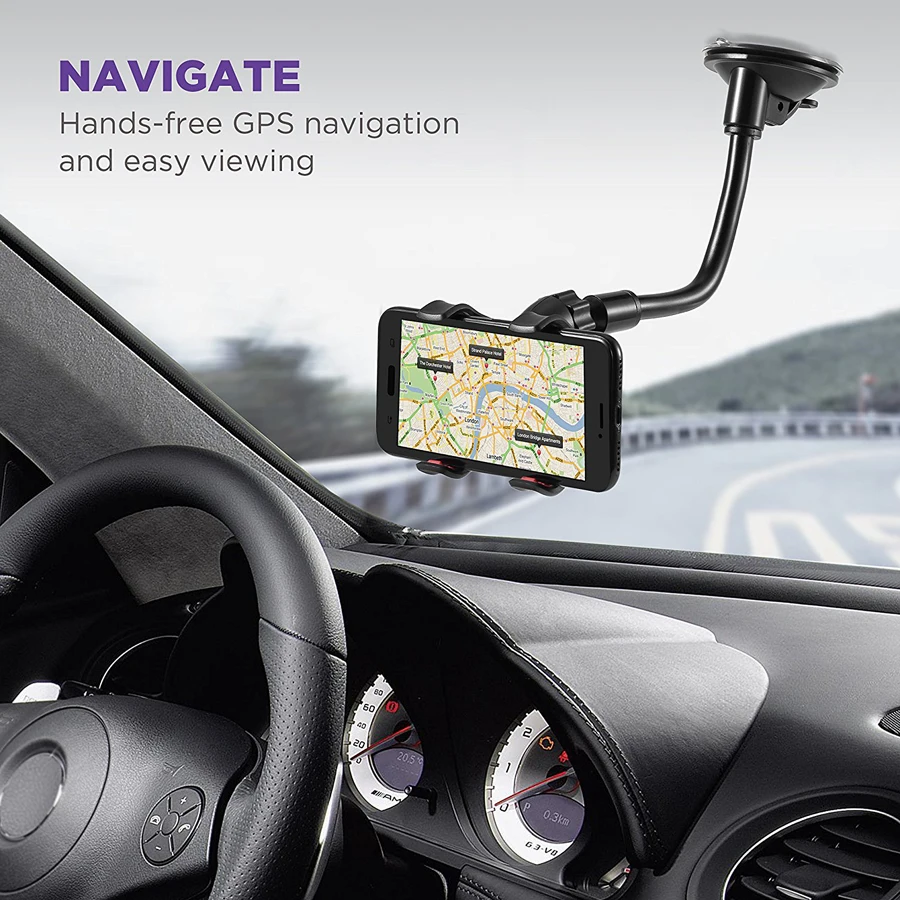 Olaf Luxury Car Phone Holder For iPhone X XS 8 7 Plus Windshield Car Mount Phone Stand 360 Car Holder For Samsung S9 S8 Note 9