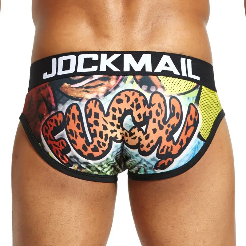 JOCKMAIL Brand Sexy Mens Underwear Briefs calzoncillos hombre slips printed calcinha Cueca Gay Underwear Male Panties