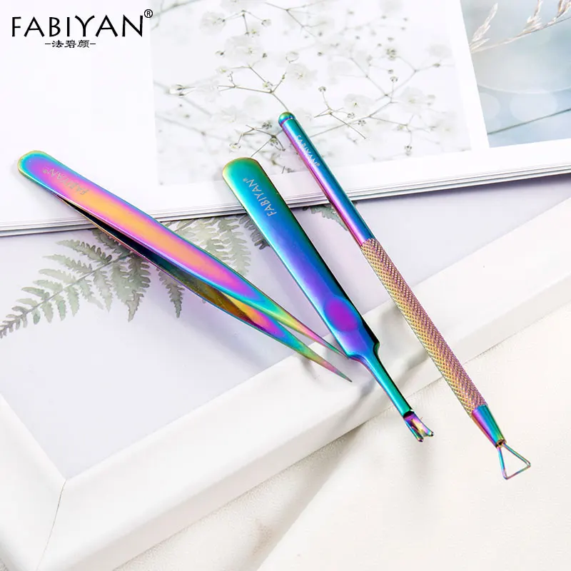 Stainless Steel Tweezers Dead Skin Fork Remover Rod Triangle Stick Cuticle Pusher Nail Art Pedicure Manicure UV Gel Polish Tools