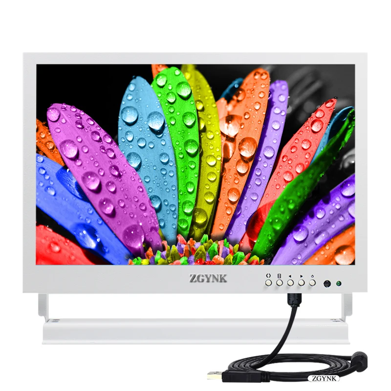 

10 inch HD white capacitive touch display industrial control equipment medical touch IPS display HDMI computer