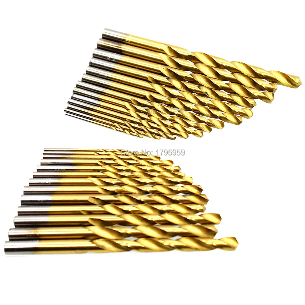 26pcs HSS Drill Bits 1.5mm to 6.5mm Metric Straight Shank High Speed Steel Twist Drill Bit Wood Metal Drilling Hole Cutter Tools