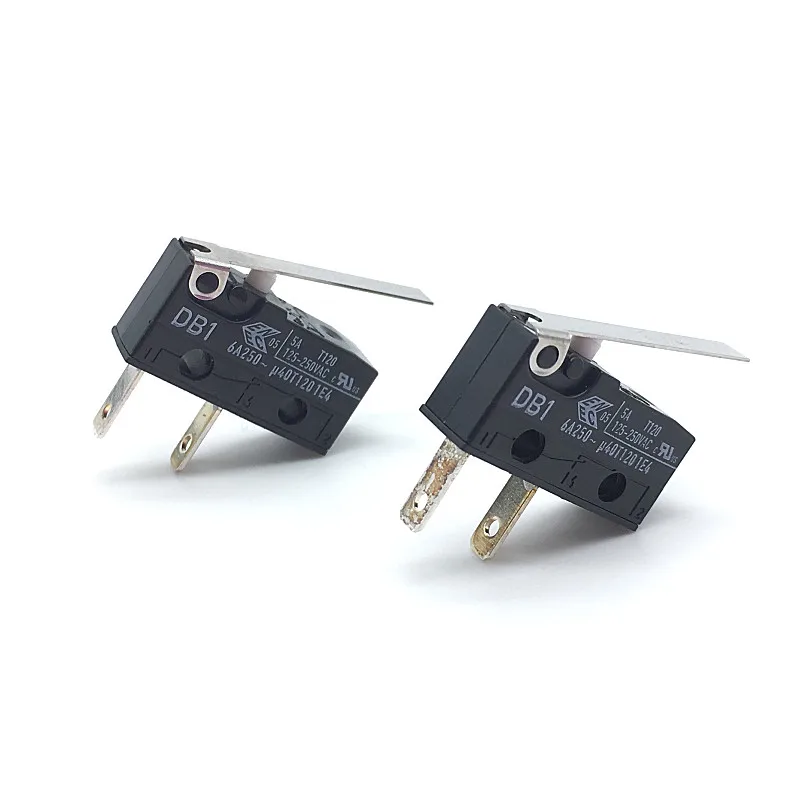 5PCS CHERRY Micro Switch DB1 Limit Switch 6A250V with Straight Handle Constant Length 2Pin