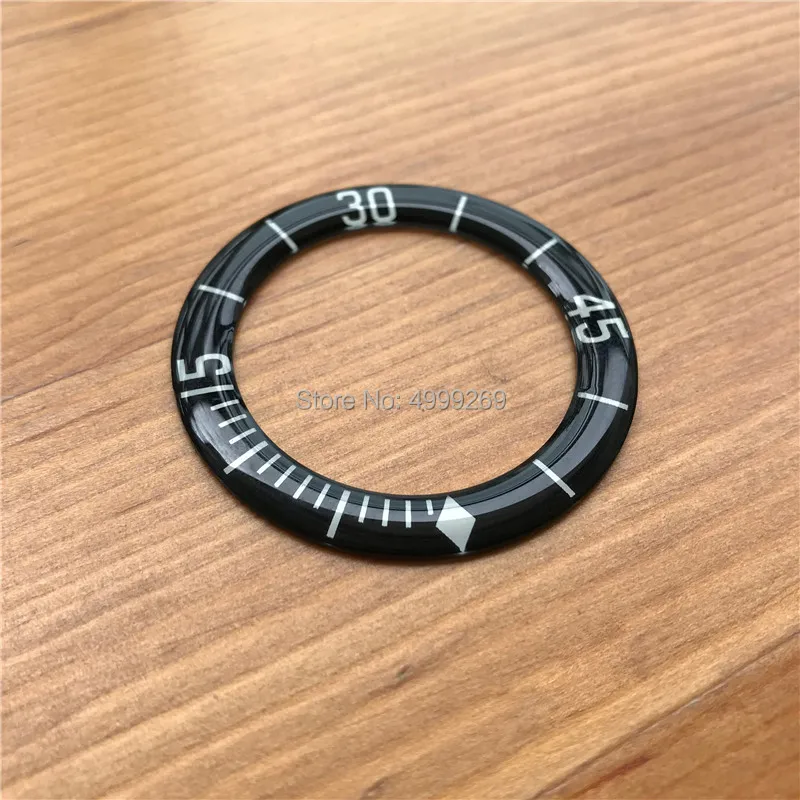 Luminous glass black watch bezel inserts for Blancpain Fifty Fathoms 45mm automatic men\'s watch parts tools