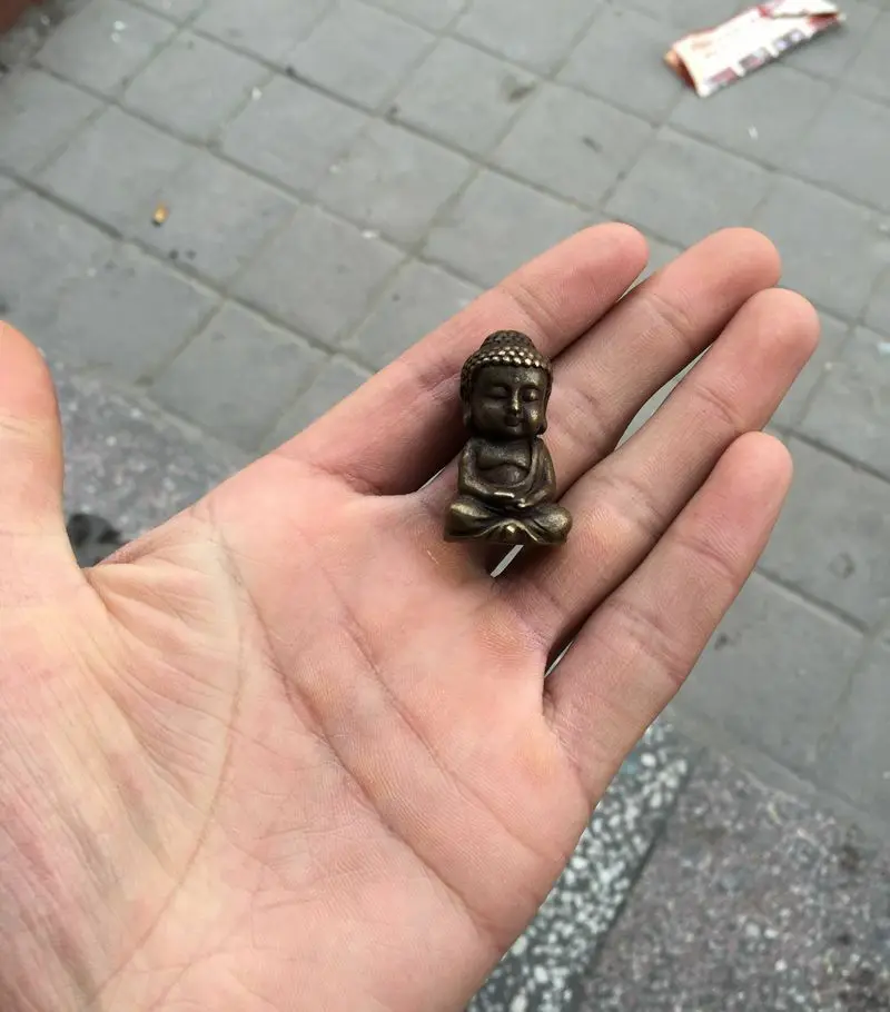 Pure copper collection handmade cute baby Buddha statue