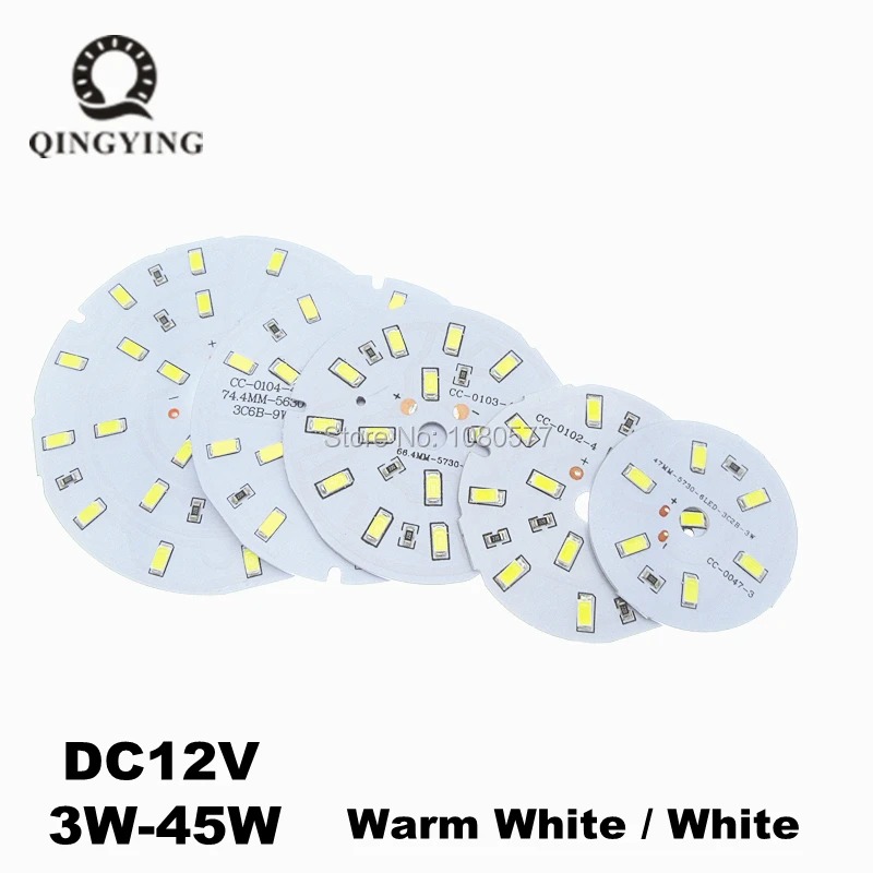 

10pcs DC 12V LED Lamp Plate 5730 SMD PCB Board 3W 5W 7W 9W 12W 15W 30W 45W Light Source for Home Lighting DIY Light Bulb