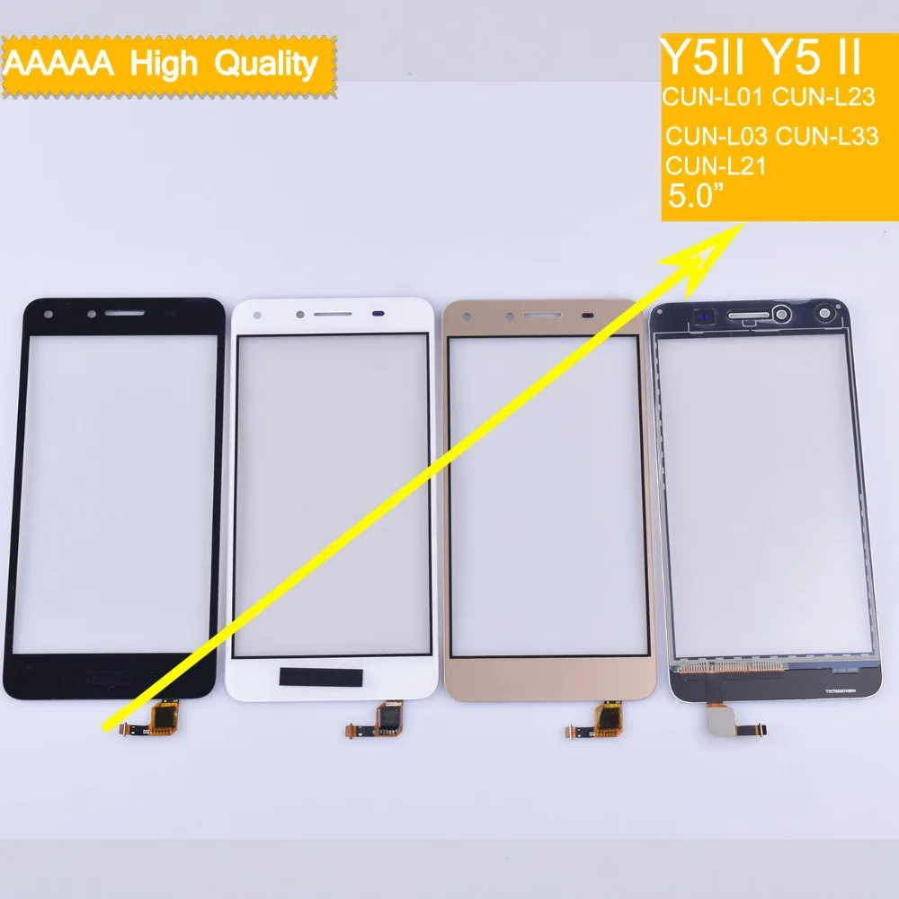 

10Pcs/Lot For Huawei Y5II Y5 II CUN-L01 CUN-L23 CUN-L03 CUN-L33 CUN-L21 Touch Screen Touch Panel Sensor Digitizer Front Glass