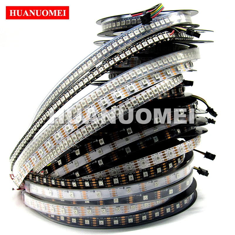 5V 30/32/60/72/96/144 LEDs/m WS2811/WS2812B/WS2813/WS2815/WS2818/SK6812/SK9822/APA102/APA107 Digital Pixel RGB LED Strip Light