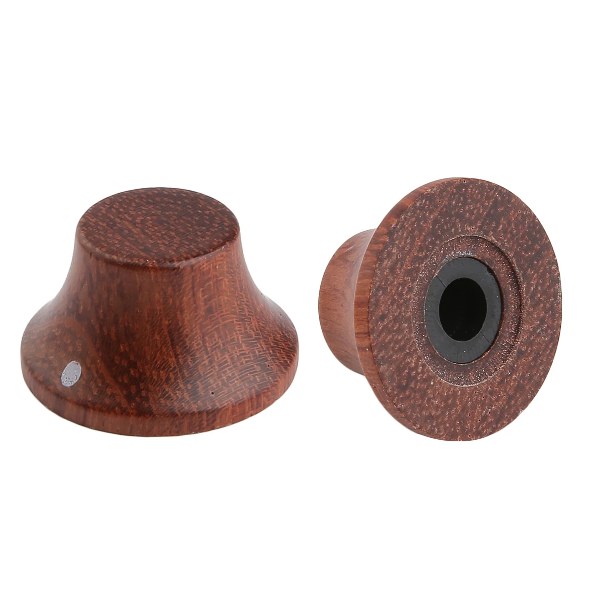 KAISH  Wood Knobs LP/Strat Style Bell Knobs Guitar Bass Top Hat Wood Knob with Indicator Dot 5 Different Wood