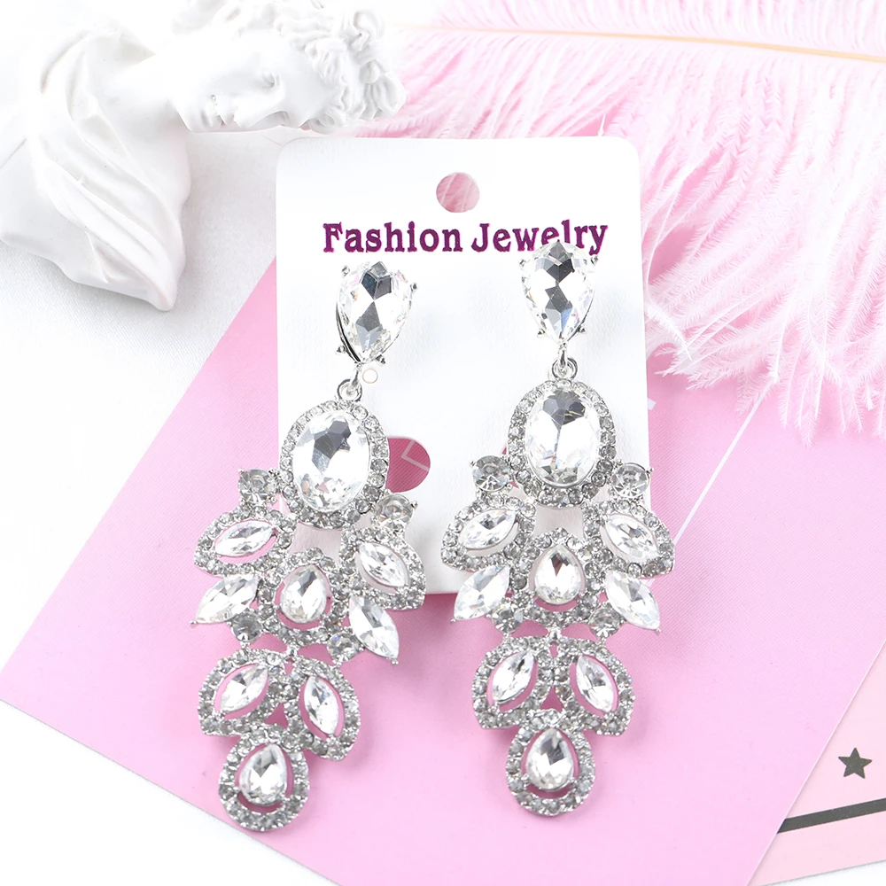 VEYO Luxury Vintage Crystal Drop Earrings for Women AAA Rhinestone Drop Earrings Fashion Jewelry New