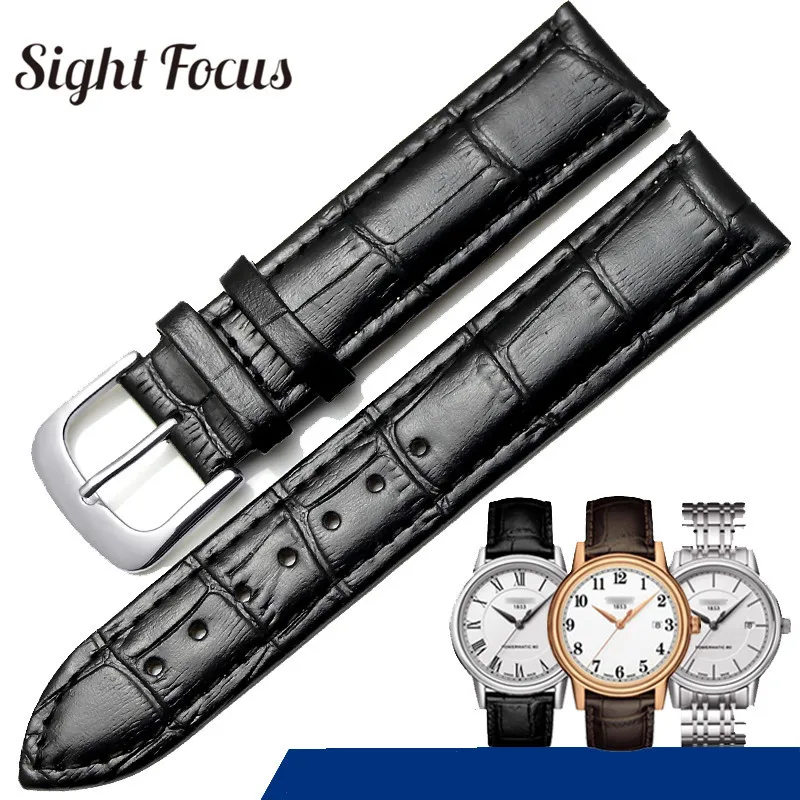 

Ремешок из воловьей кожи для часов Tissot Carson T085 207a T085407A T085410A 1853, черный коричневый браслет для часов, 14 мм 19 мм