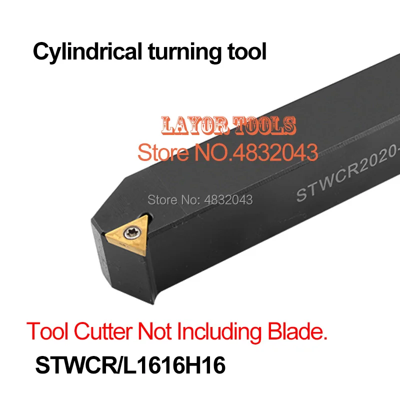 STWCR1616H16 16*16mm Metal Lathe Cutting Tools Lathe CNC Machine Turning Tools External Turning Tool Holder S-Type STWCR