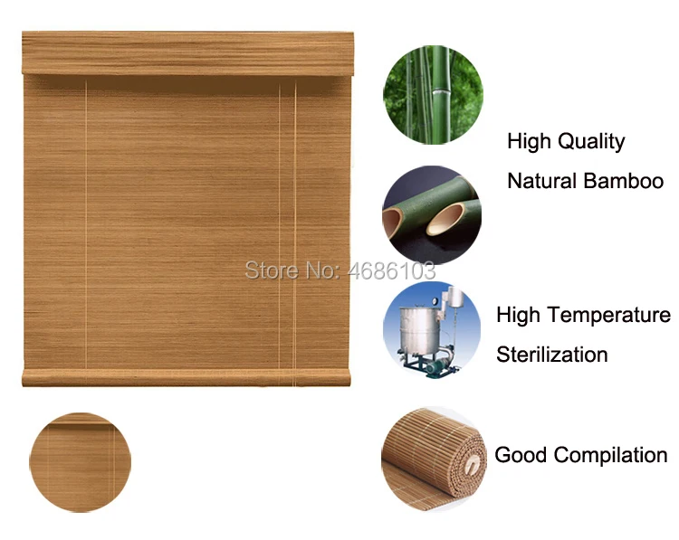 Chinese Zen Bamboo Roller Blinds, Antiqued Blackout, Window Lifting Curtain, Tea Room, Villa,
