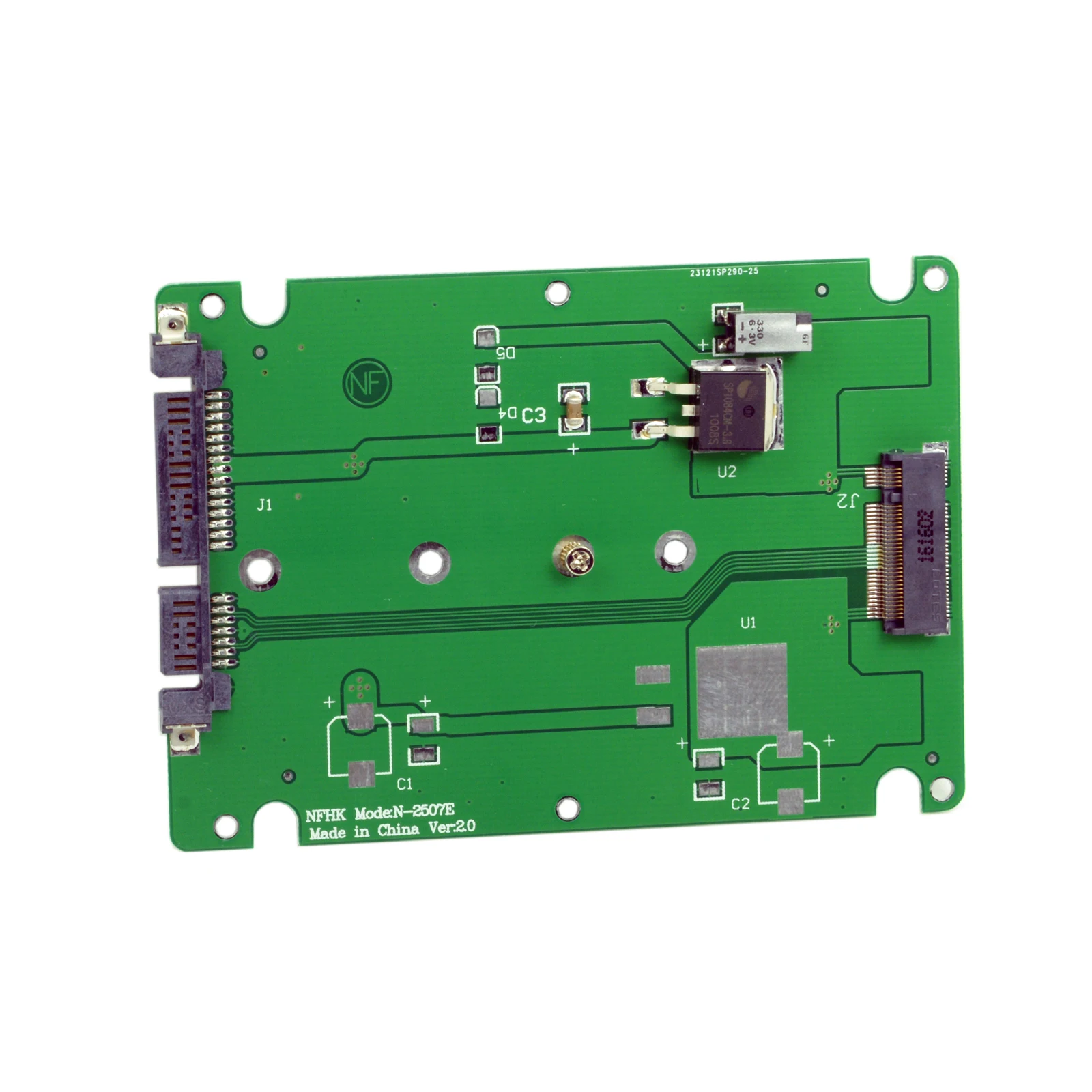 Cablecc CYSM E431 E531 X240 Y410P Y510P M.2 NGFF PCI-E 2 Ngõ SSD Đến 7Mm 2.5 "SATA 22pin đĩa Cứng Ốp Lưng Kèm Trắng