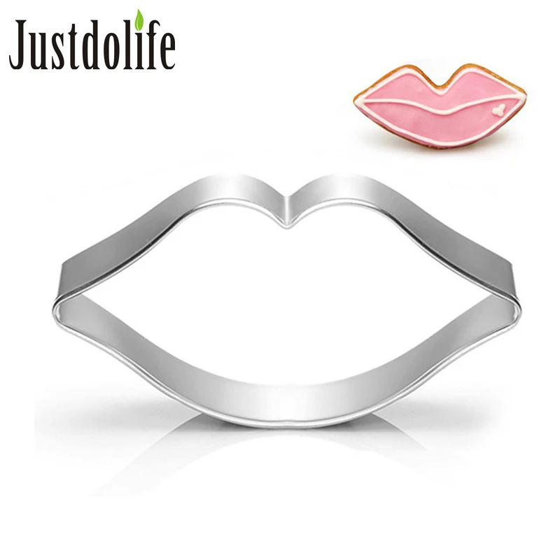 Biscuit Mould Stainless Steel Cake Tool Cookie Mould Balloon Lipstick Cartoon Lips Cutters Diy Bakeware Pastry Candy Tools