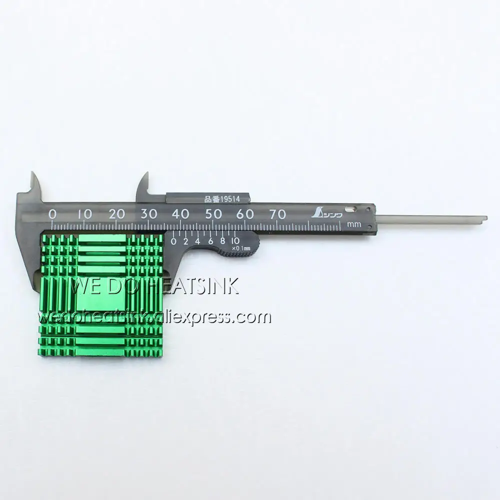 WE DO HEATSINK Square 10 Buah 38X38X6Mm Radiator Pendingin Penyerap Panas Aluminium Hijau 38X38X6Mm untuk Chipset Jembatan Selatan/Utara
