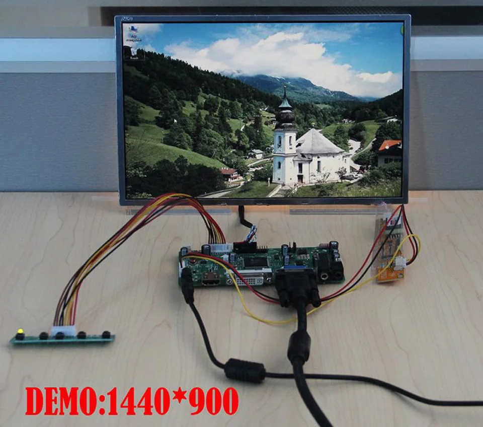 Imagem -04 - Kit para Ltn141w1-l04 Painel de Exibição de Tela Compatível com Hdmi 1280x800 Dvi Vga 14.1 30pin Lvds Led Lcd m. Nt68676 Placa Controladora