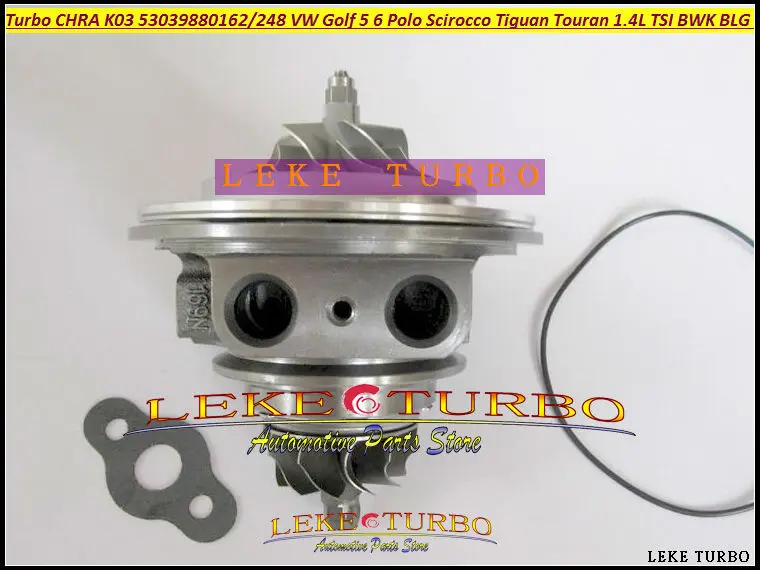 Turbo cartridge CHRA K03 53039880150 53039880099 53039700150 53039700099 For VW Golf 5 Polo Tiguan Touran 1.4L TSI BWK BLG CAVB