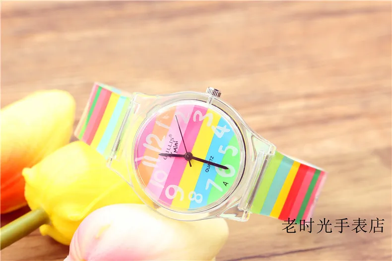 Luxury brand NAZEYT women man fashion&casual rainbow color wristwatches children silicone waterproof watches Xmas gift watch