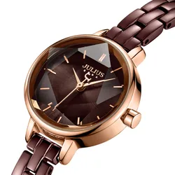 Star Cut Fashion Small Cute Women's Watch Japan Quartz Lady Hours Fine Clock Bracelet Girl's Birthday Christmas Gift Julius Box