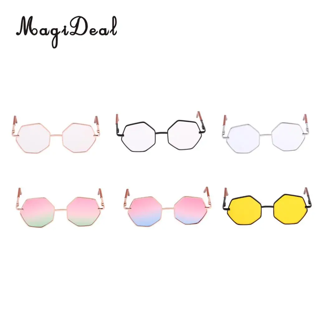 MagiDeal Fashionable Hexagon Glasses Sunglasses For 20-25cm BJD Dolls Accessory