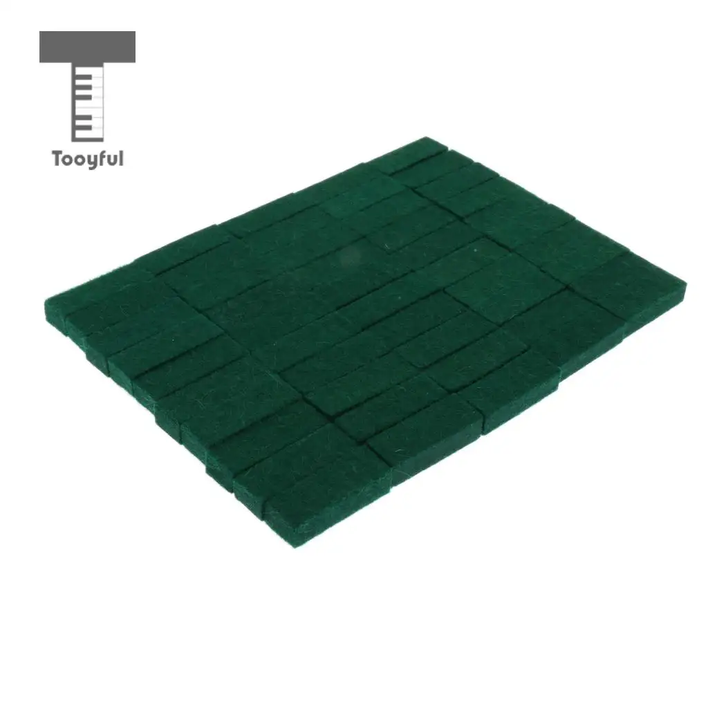 Tooyful 50 Pieces Upright Piano Damper Felt Set Squares Piano Treble Damper Felt