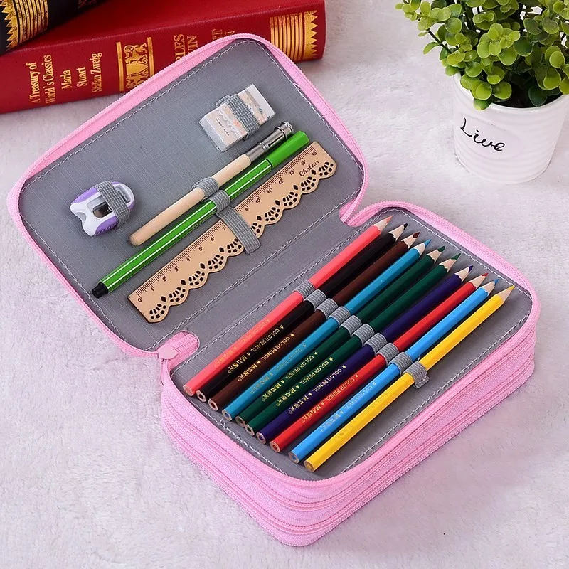 2/3/4th Floor Pencil Case Kawaii Stationery Pencil Cases For Girls Pencil Boxes School Case 3 Compartments School Holsters 04856