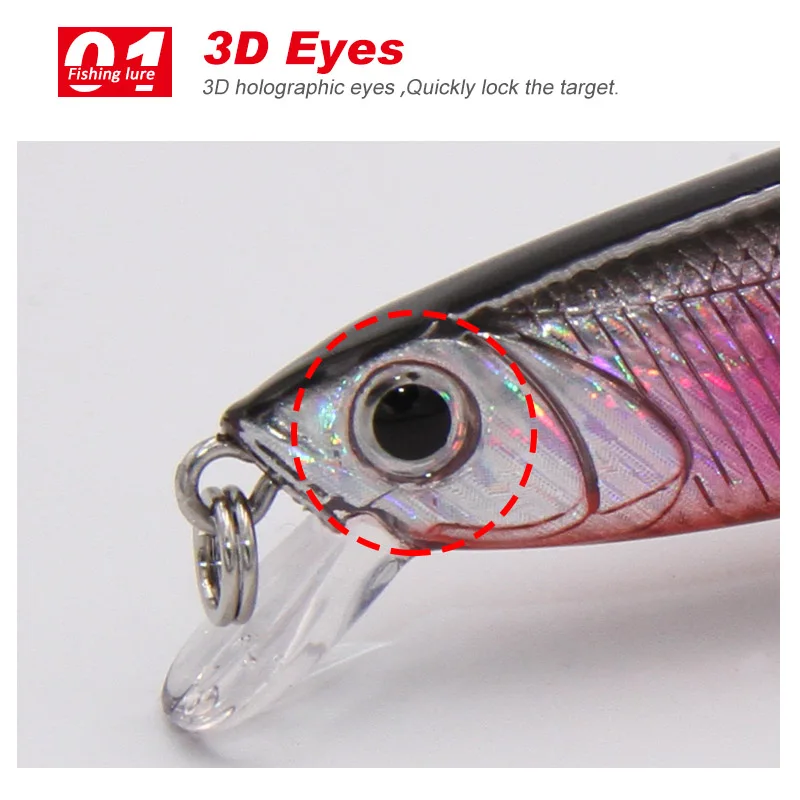 TacklePRO-M49 Floating Artificial Bait, Minnow Lure, Salt Water, Fishing, Retail, 20g, 0.4-0.8m, 130mm, assorted colors, 1Pc