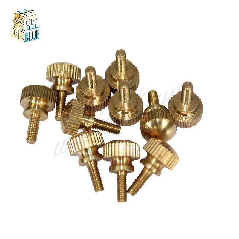 10pcs M3 M4 Brass Round High Head Screwdriver Hand Tighten Screws Twist Bolts High Quality