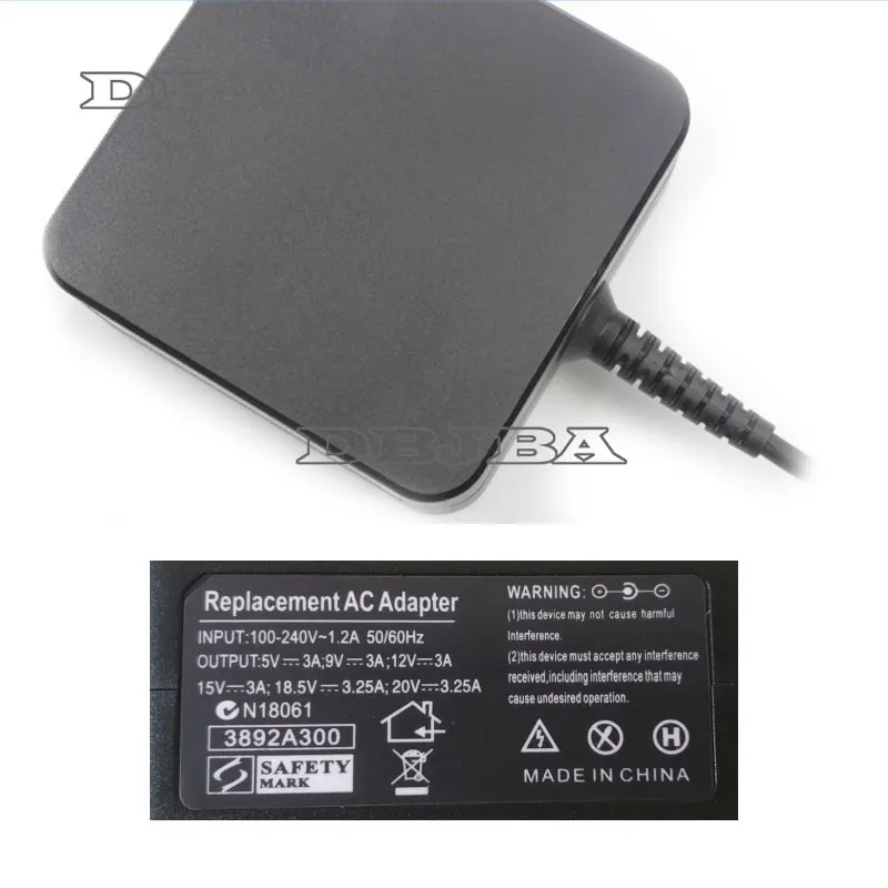 20V 3.25A 65W USB C ประเภท C โทรศัพท์มือถือแล็ปท็อปสำหรับ Lenovo Asus HP Spectre 13สำหรับ Huawei EU Wall Charger