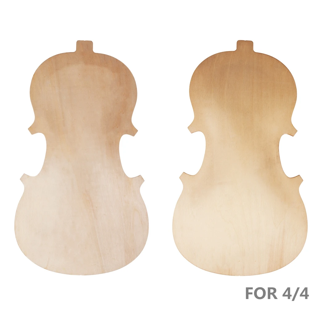 Solid Wood Unfinished Violin Top Front Panel & Back Plate Set for 4/4 3/4 1/2 1/4 1/8 Violin Fiddle DIY Making