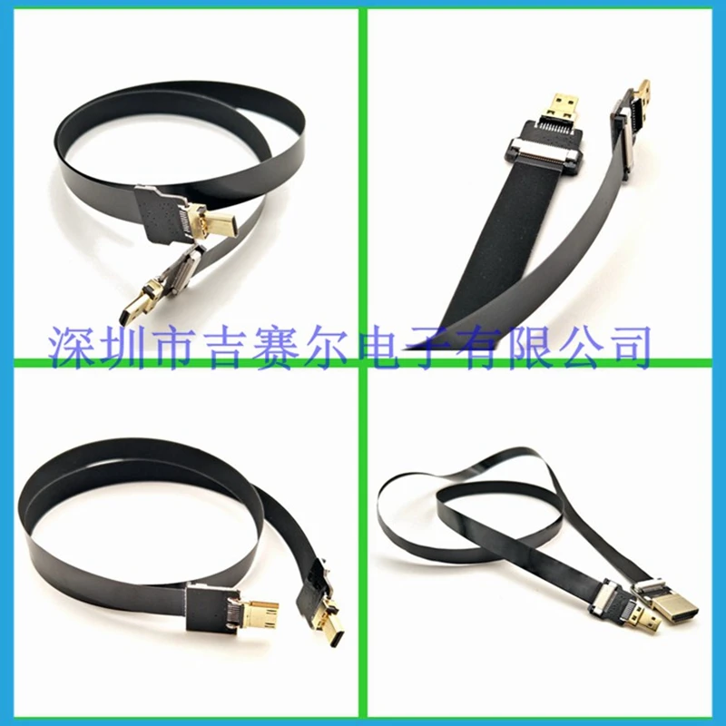 FPV Micro HDTV-compatible Mini HD 90 degree Adapter 5cm-100cm FPC Ribbon Flat HD Cable Pitch 20pin Plug Connector