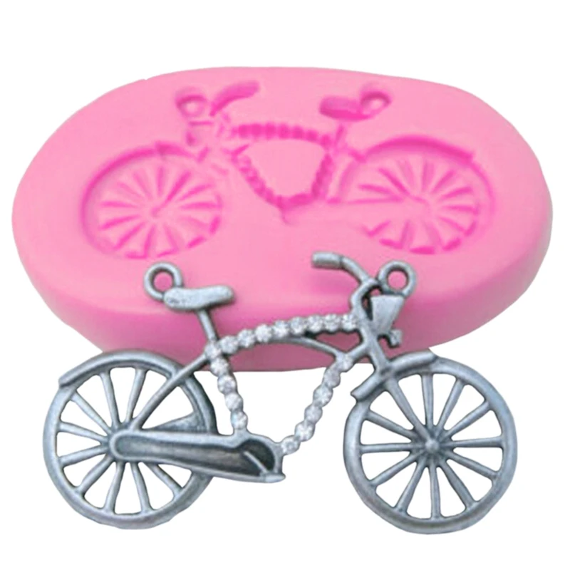 

1pc Cake Decorating Tools Bicycle Shape 3D Silicone Fondant Mould Cake Cupcake Mold Design Chocolate Mould Bake Ware Tool