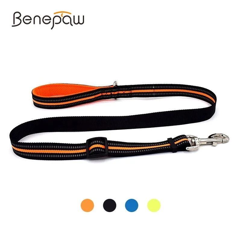 Benepaw Adjustable Nylon Pet Leash Dog Comfy 4 Colors Lightweight Reflective Leashes For Large Small Dogs Durable Accessories