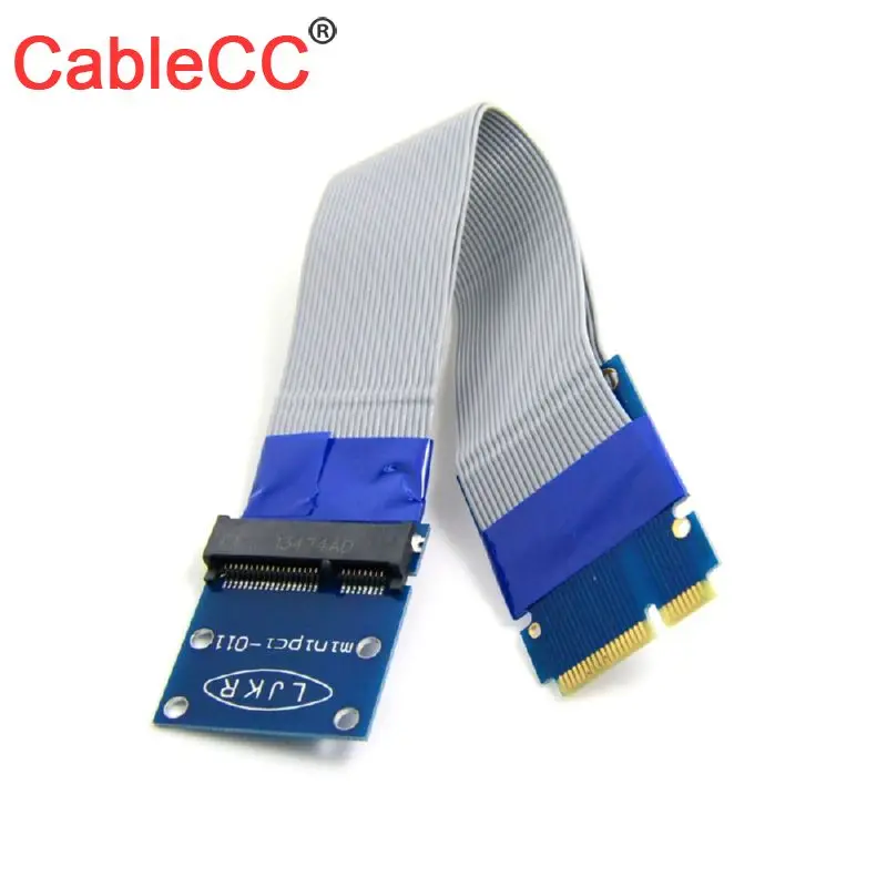 

Cablecc CY Flexible Mini PCI Express PCI-e Mini Card Extender 52pin Male to Female Extension FFC Cable