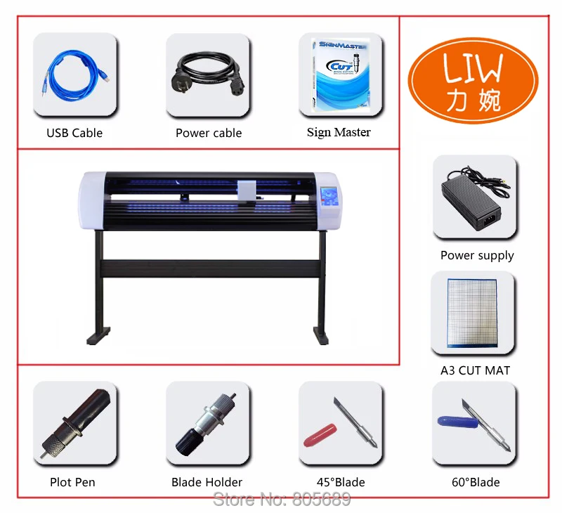 Auto Calibrating Plotter cutter office Supplies with built-in Camera 1350mm free shipping 48inch