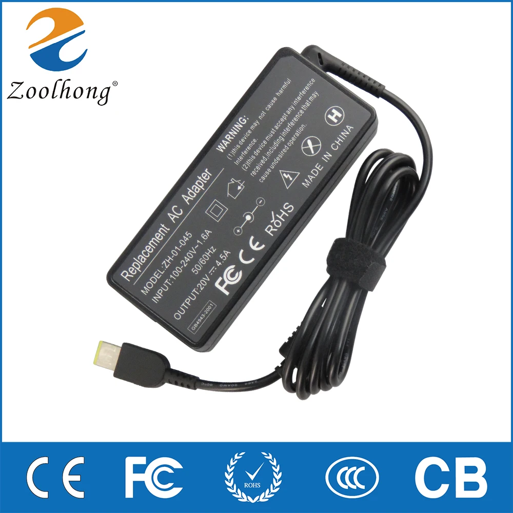 

Original 90W 20V 4.5A Laptop AC Adapter Charger Power Supply for Lenovo ThinkPad X1 E431 E535 T440 Z410