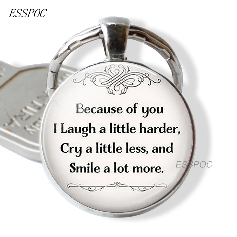 I Am Not Crazy Funny Wonderland quote Quote Glass Cabochon Keychain Keyring Letter Key Chain Friendship Gift