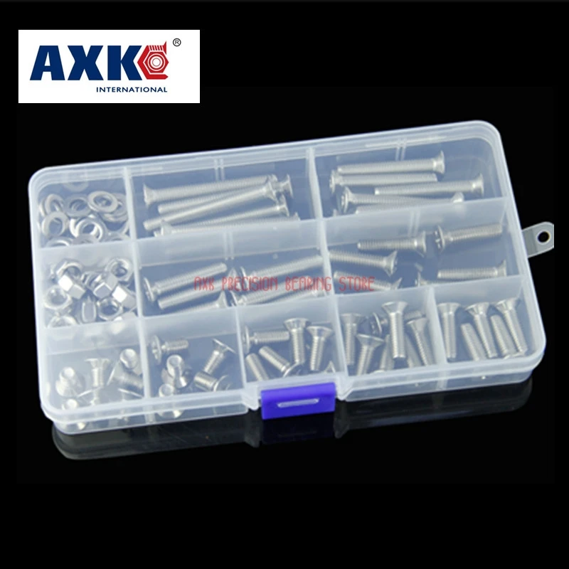 

Wood Screws Vis 94pcs M6 304 Stainless Steel Cross Countersunk Head Machine Screw Set Series Bolt Combination With Nut Flat Pad