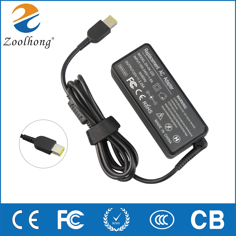 Laptop Ac Adapter Charger 20V 2.25A 45W for Lenovo Thinkpad ADLX45NLC3 ADLX45NDC3A ADLX45NCC3A 0C19880 59370508 ADLX45NLC3A