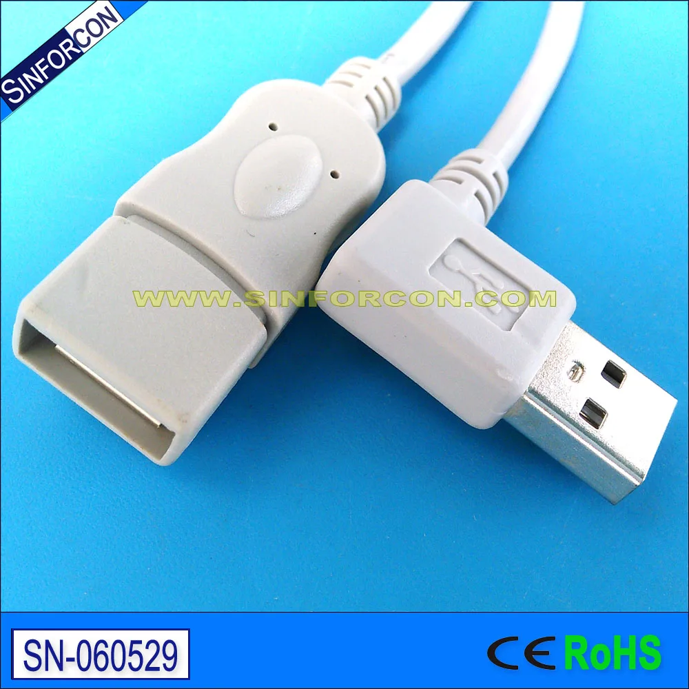 USB A Male to A Female Cable USB A Male L Shape Plug Extension Cable