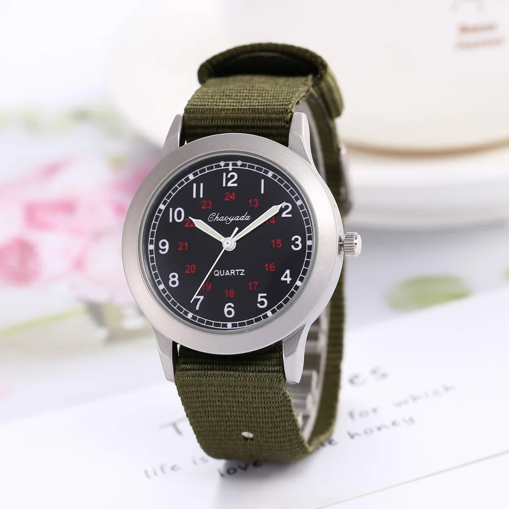 새로운 캔버스 어린이 소년 패션 시계 캐주얼 석영 조절 팔찌 선물 멋진 멋진 시계